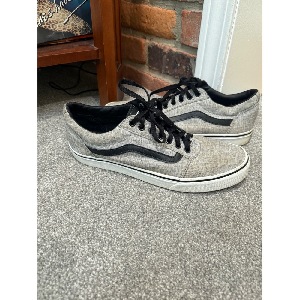 Vans Ward Low Top Grey Heathered Textile Sneakers Mens 10.5
